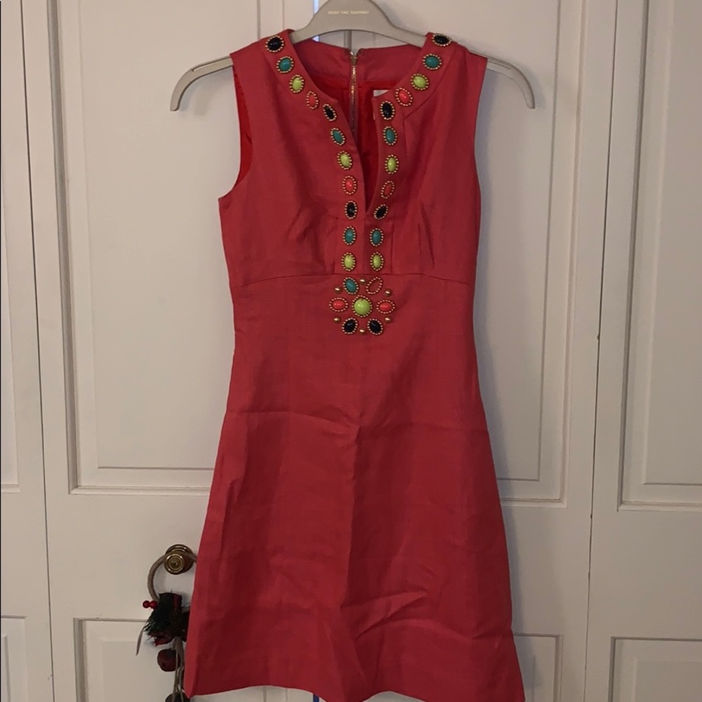 Kate Spade Edith Cabochon Linen Dress 👗🌸🧡